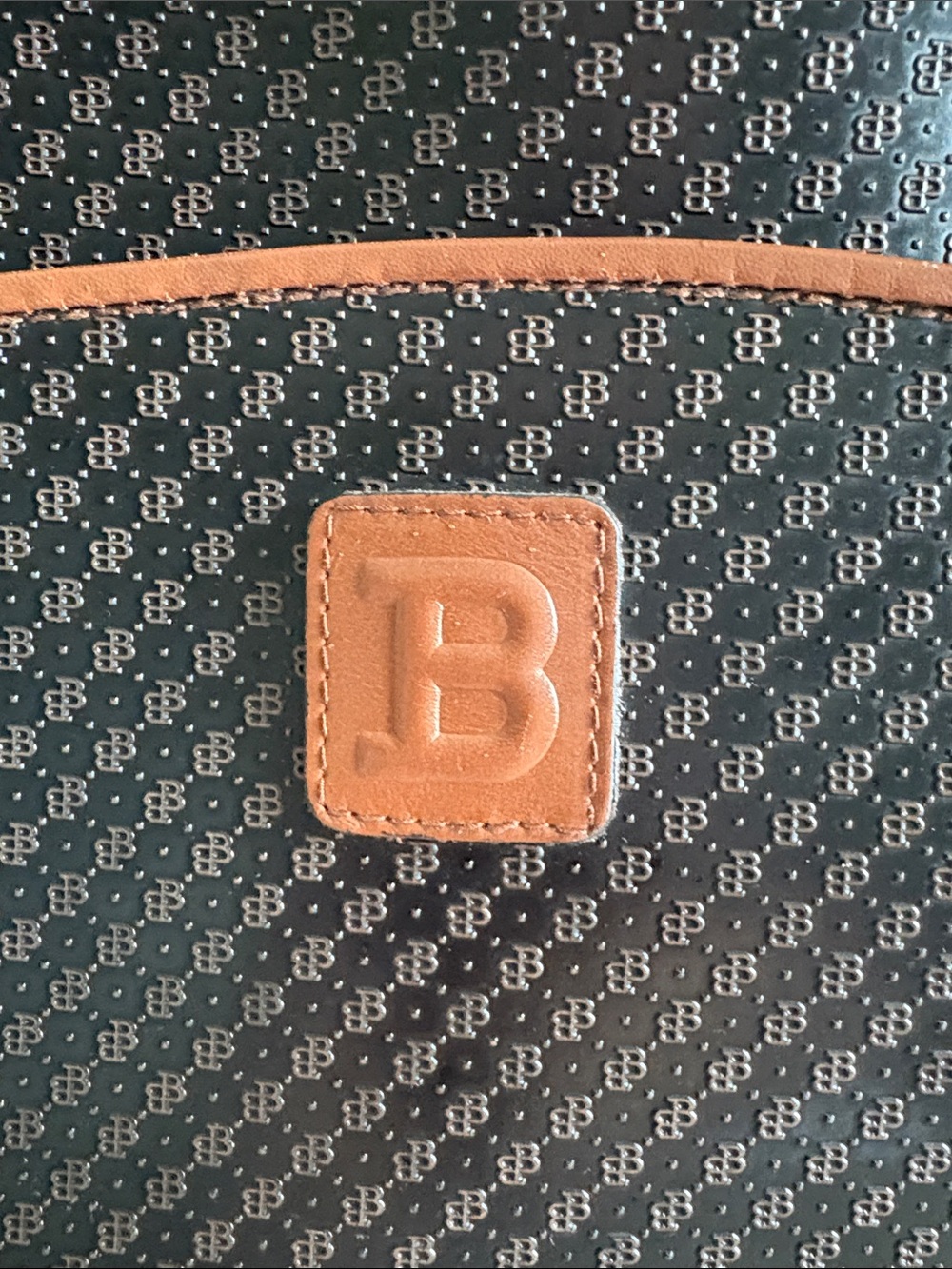 Collector’s Bally VTG Monogram Crossbody Bag Canvas Leather Brown Swiss Luxury - Picture 3 of 17
